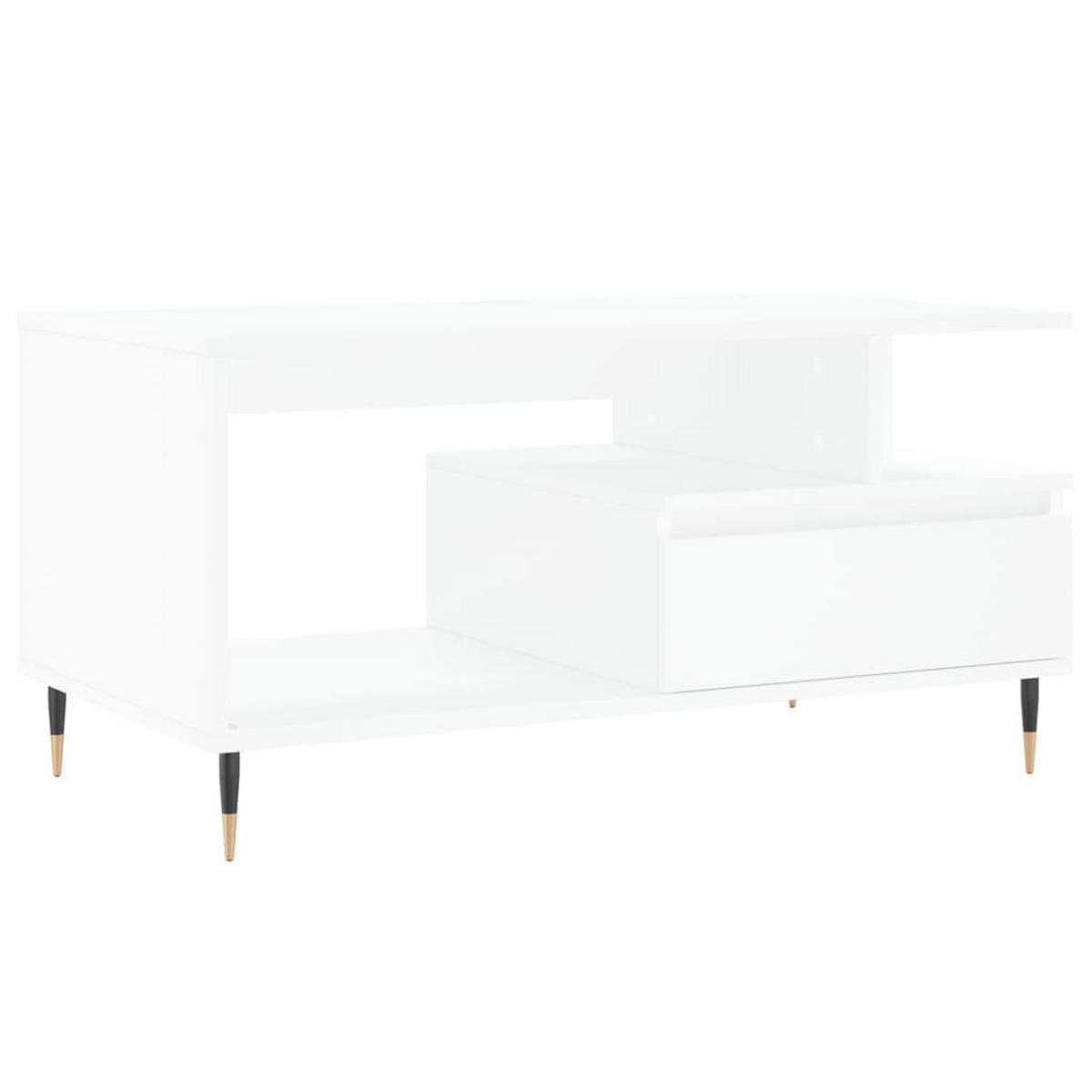 COUCHTISCH Weiß 90x49x45 cm Holzwerkstoff - Weiß, Holzwerkstoff (49/90/45cm) - furnicato