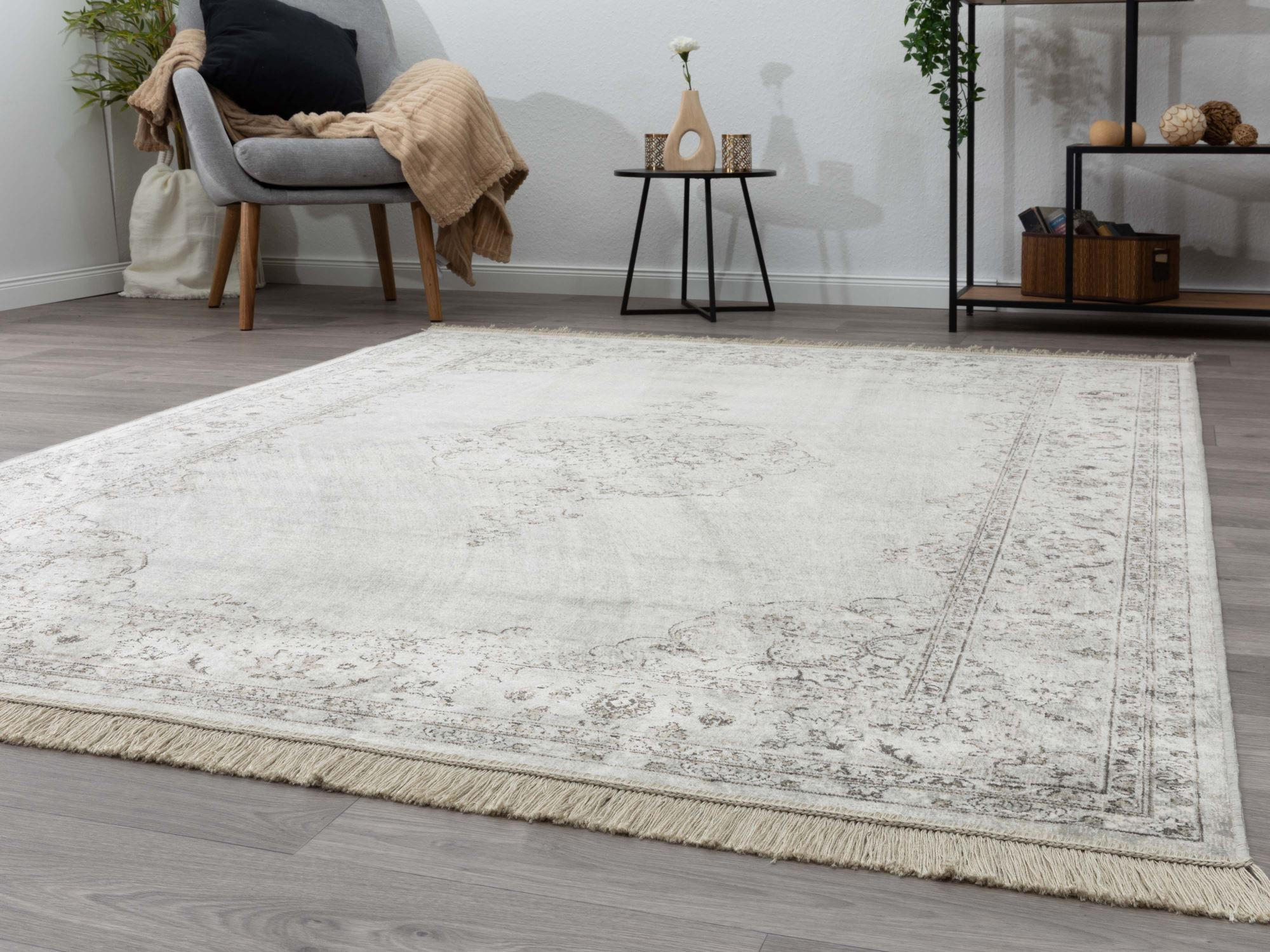 Thumbnail - Steffensmeier Orientteppich, Grau, Textil, Vintage, Rechteckig, 135x195 cm, für Fußbodenheizung geeignet, Teppiche & Böd...