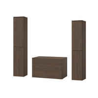 BADMÖBEL-SET Color Baltic Storm 3-Teilig (2S 80 + 2D 160 X2) - Walnussfarben, Holzwerkstoff (140/160/45cm) - mzm24