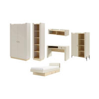 JUGENDZIMMER SOVI B 6-teilig in Porcini / Eiche Mavelie - Eichefarben/Beige, Holzwerkstoff (479/201/218cm) - Deine Möbel 24