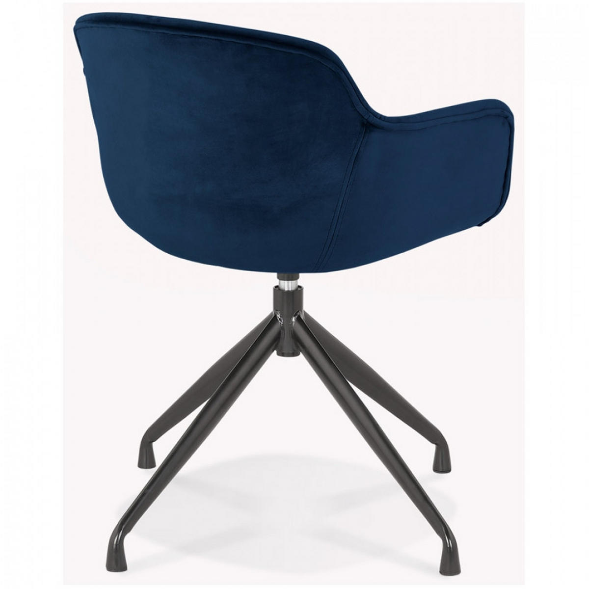STUHL mit armlehnen Blau 59x80x54cm - Blau/Schwarz, Textil/Metall (59/80/54cm) - AlterEgo