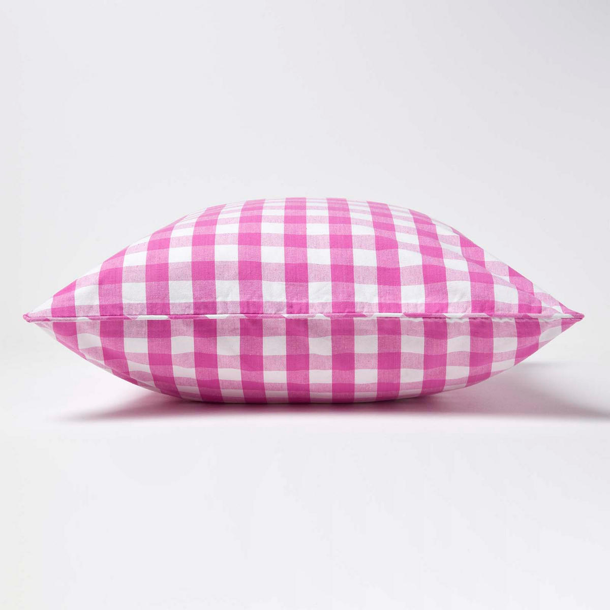 KISSENHÜLLE Karo-Muster 45/45 cm, 100% Baumwolle - Rosa, Textil (45/45cm) - Homescapes