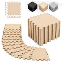 PODLOGA Bež 18-dijelni-set 30x30 cm - bež, tekstil (30/30cm) - Relaxdays