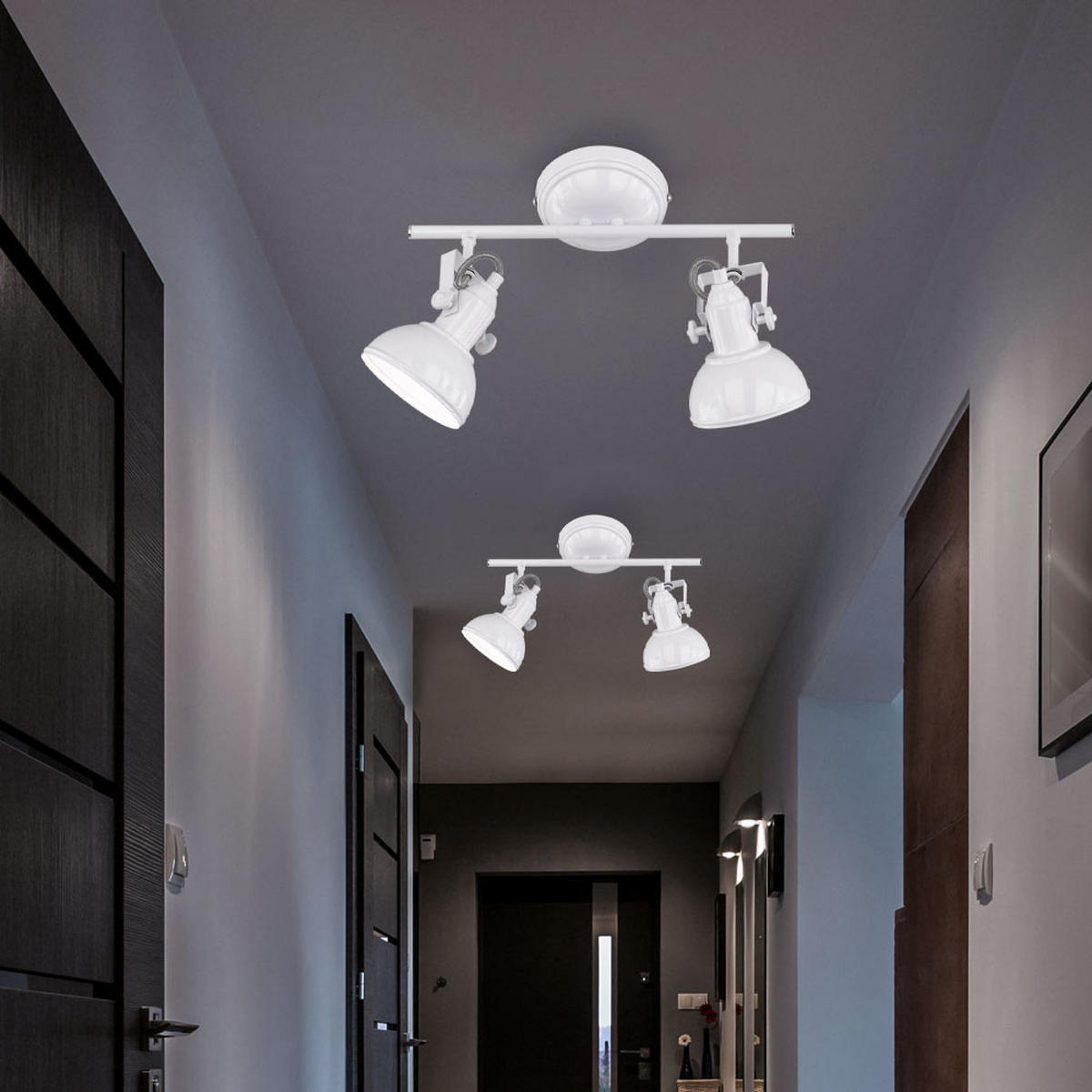 LED DECKENLEUCHTE Weiß Metall - Weiß, Metall (36/13/25cm)