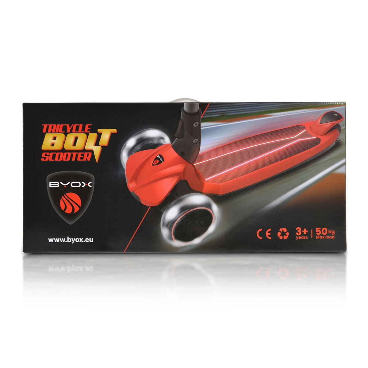 KINDERROLLER Bolt rosa höhenverstellbar, klappbar, PU-Räder, ABEC-9 - Rosa, Metall (59/28/81cm)