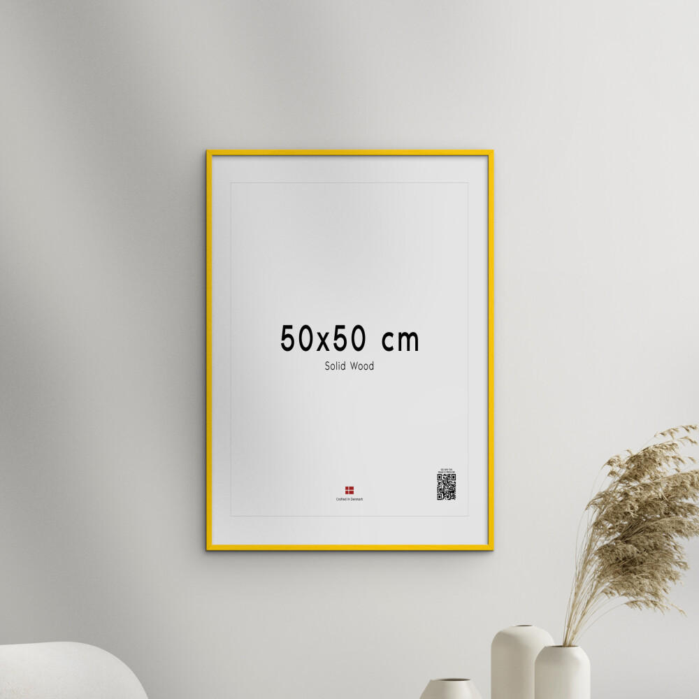 RAHMEN Gelbes Holz Acryl - Gelb, Holz/Papier (50/50/2cm) - Poster&Frame