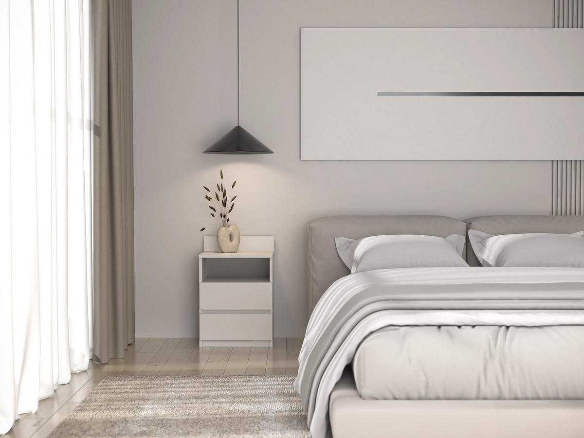 NACHTTISCH MALWA M1 KASCHMIR BEIGE - Kaschmir, Holzwerkstoff (40/59/32cm) - CDF