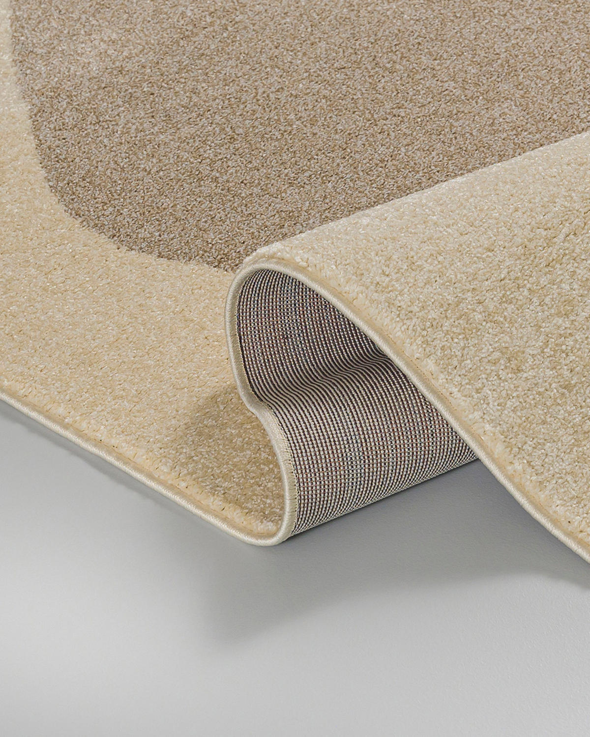 TEPPICH Beige Geometrisch In-Outdoor Pflanzlich Kurzflor Rechteckig 160 x 230 cm - Sandfarben/Hellgrau, Textil (160/230cm) - Mazovia