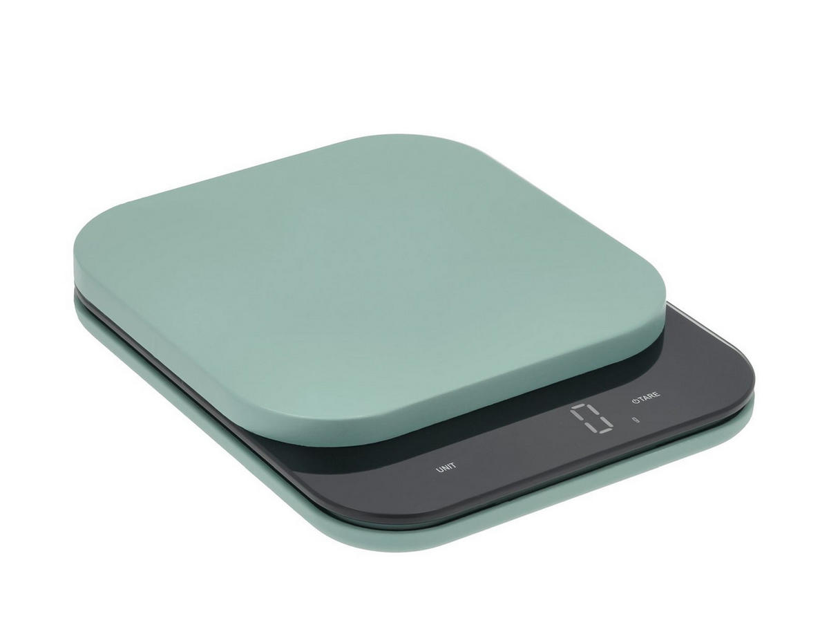 KÜCHENWAAGE Mensura nordic green (türkis grün) - Grün, Kunststoff (21/4/17cm) - Rosti