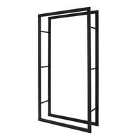 KAMINHOLZREGAL - Schwarz, Metall (25/150/80cm) - ML-DESIGN