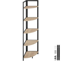 ECKREGAL Castlebar ,inklusive Kippschutz, 30 x 30 x 150 cm,Industrial Holz hell, Eiche Sonoma - Naturfarben, Holzwerkstoff (30/150/30cm) - tectake
