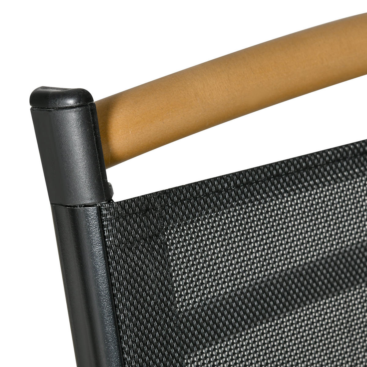 SITZGRUPPE für 6 Personen, Schwarz - Schwarz, Metall - Outsunny