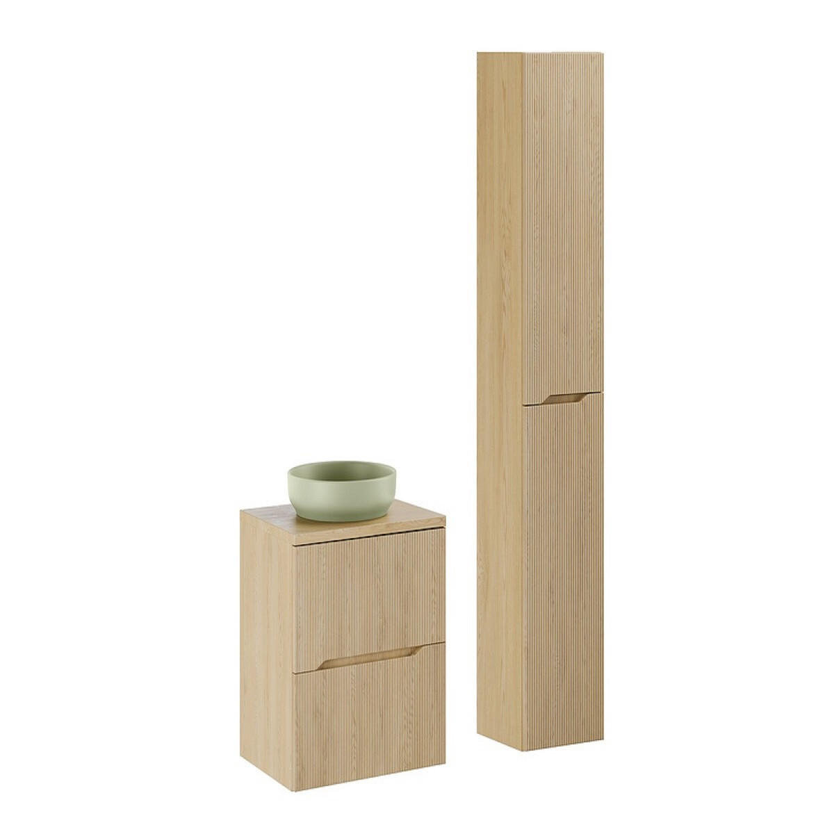 BADMÖBEL-SET 4 Teile -Nordic Cremona N BM391 in Cremona-Eiche - Eichefarben, Holz (60/170/46.5cm)