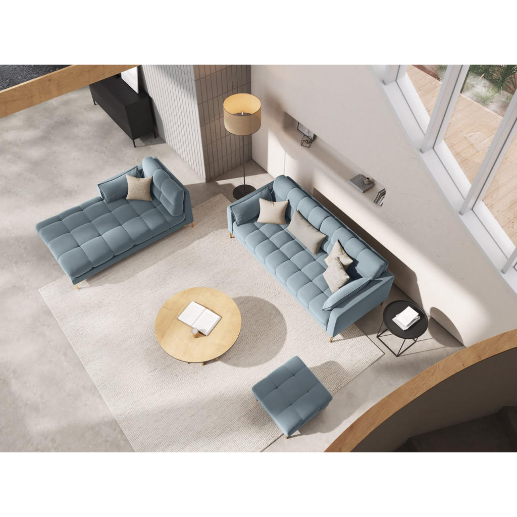 Thumbnail - Micadoni Chaiselongue, Hellblau, Textil, 102x75x185 cm, Hergestellt in Europa, Oeko-Tex®, Wohnzimmer, Sessel, Relaxliege...