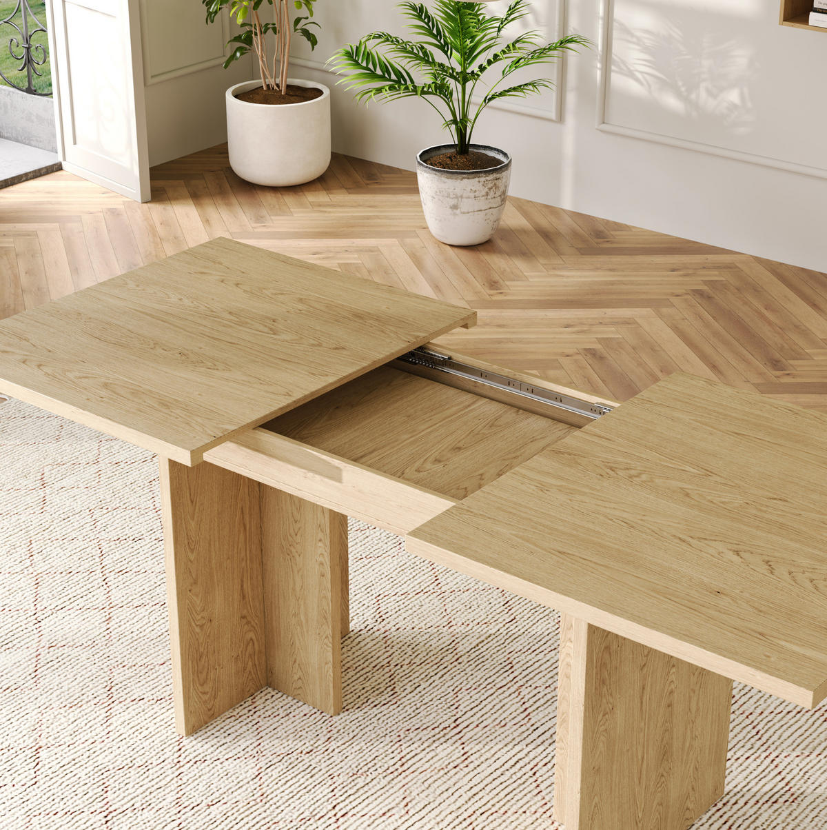 ESSTISCH aus MDF 140-180x80 cm Eichefarben ausziehbar für 6-8 Personen mit 30 mm Tischplatte - Eichefarben, Holzwerkstoff (180/80/75cm) - Modfu