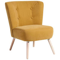 SESSEL Kassi Bezug Veloursstoff Buche natur / mais - Gelb, Kunststoff (69/80/68cm) - 58aufmkessel
