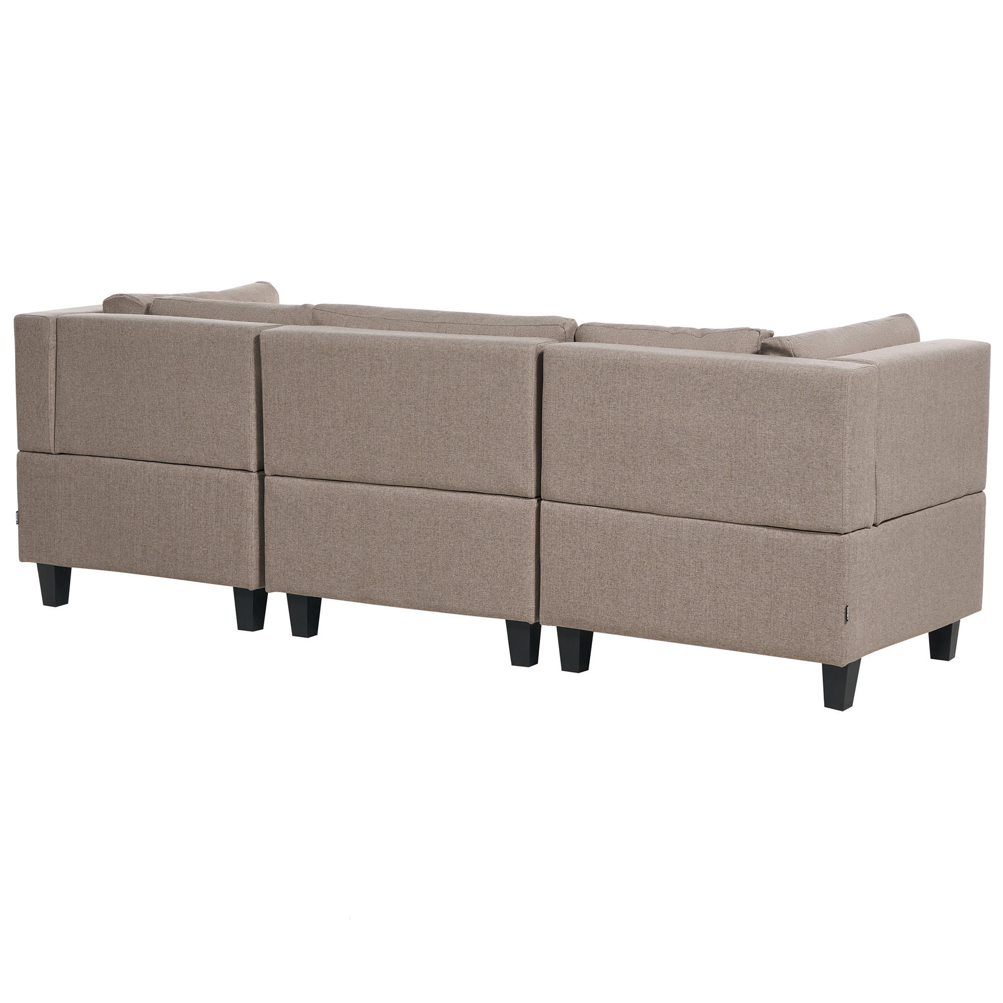 Beliani 3-Sitzer-Sofa Schwarz, Braun 228x72x76 cm