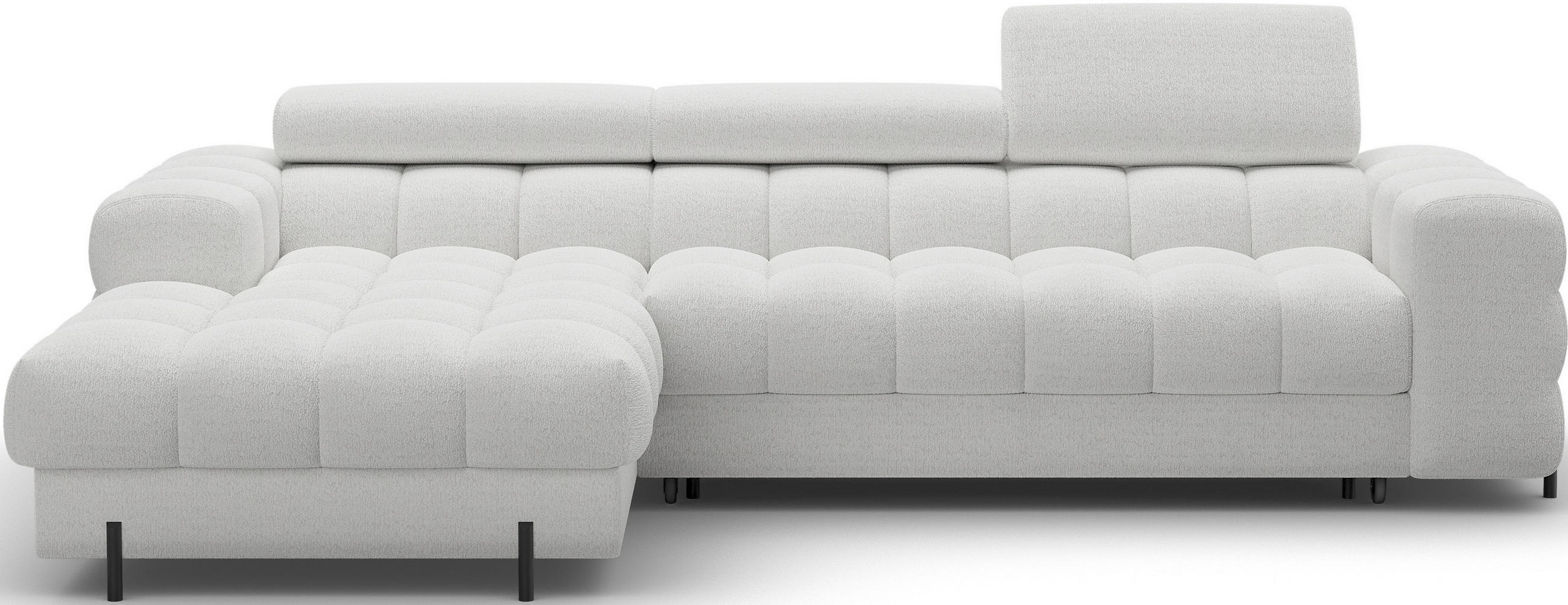 ECKSOFA FELRO mit Schlaffunktion, Bettkasten & verstellbaren Kopfstützen – Modernes Premium-Ecksofa in L-Form - Grau, Kunststoff (285/181cm) - Wohnideebilder