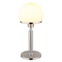 TISCHLEUCHTE Haku Metall Silber - Silberfarben, Glas (18/18/40cm) - Globo Lighting