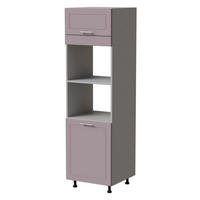 BACKOFENUMBAUSCHRANK Bari D14RU/60/207 Grau / RAL 4009 pastellviolett 60 / 59 / 207cm - Violett/Grau, Holz/Holzwerkstoff (60/207/59cm) - Feldmann-Wohnen