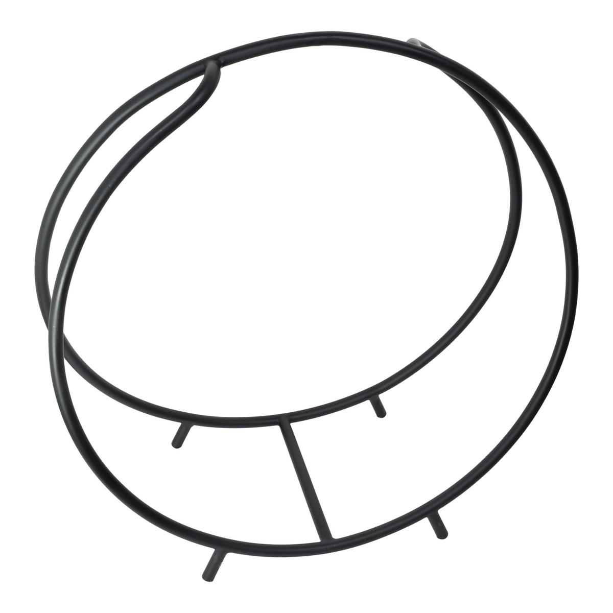 BRENNHOLZSTÄNDER Fira Schwarz - Schwarz, Metall (60/60/26cm) - LOFT42