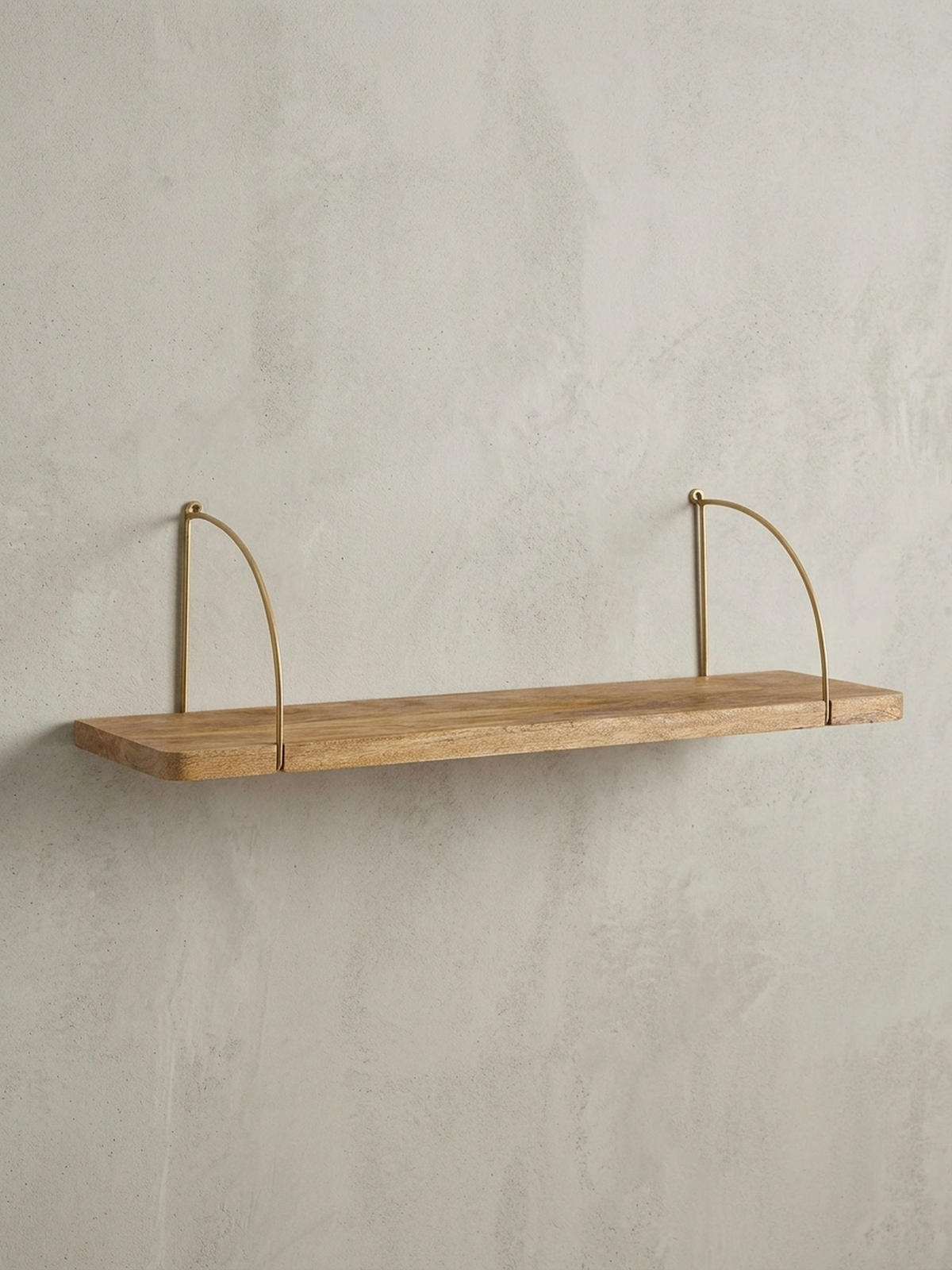 WANDREGAL TEVERE Mango Massivholz Eisen Industrial, Beige 80x22x25 cm - Beige, Holz/Metall (80/25/22cm) - KADIMA DESIGN