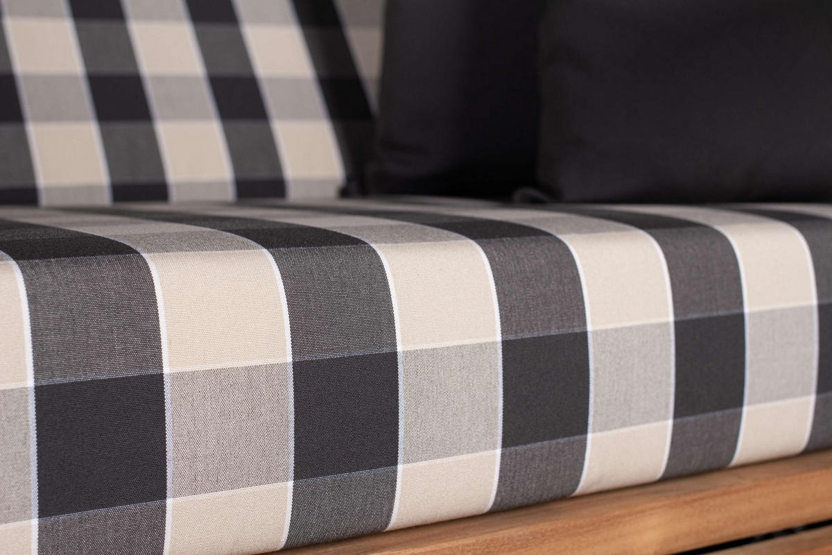 STRANDKORB XL Schillig Bullauge - Braun/Grau, Metall (142/170/95cm) - Mr. Deko