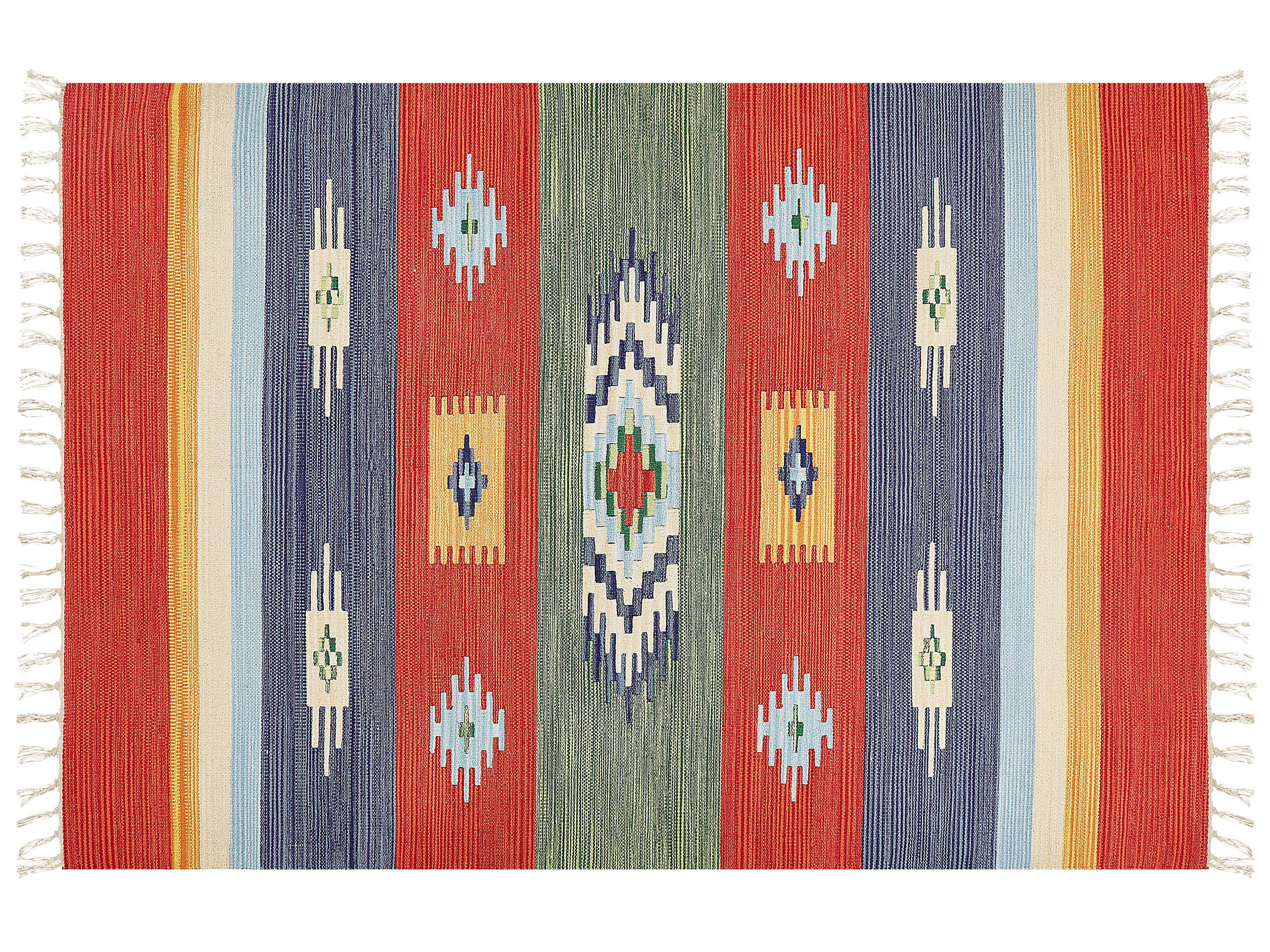 KELIM-TEPPICH Kamaris 200/140 cm - Multicolor, Textil (140/200cm) - Beliani