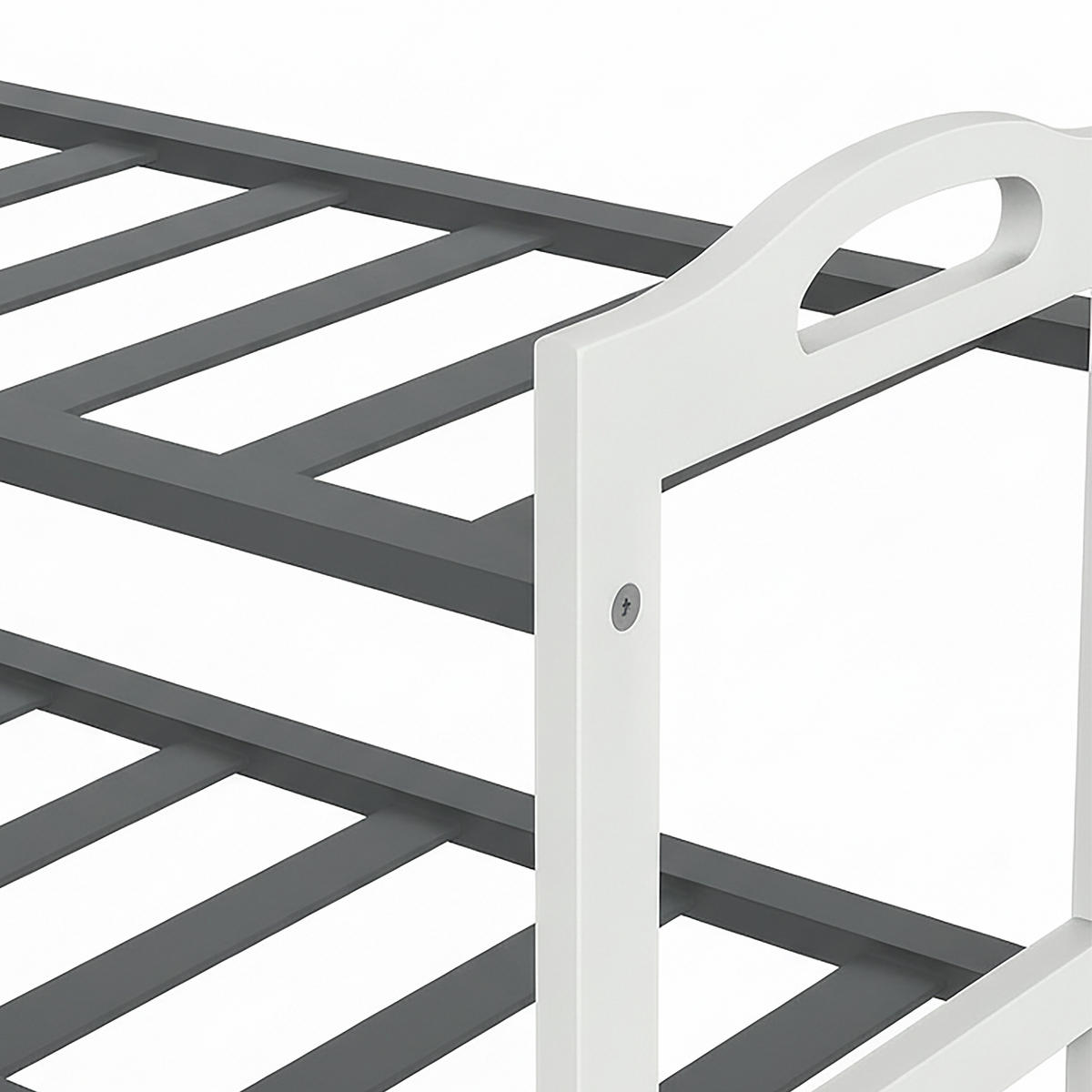 SCHUHREGAL - Grau, Holz (70/48/25cm) - Relaxdays