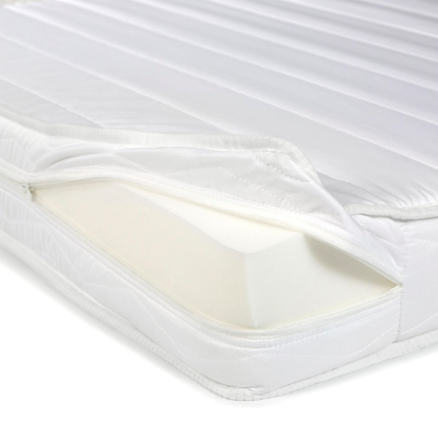 SCHAUMSTOFFMATRATZE mit H2 90/200/12 cm - Weiß, Textil (90/200cm) - Homestyle4u