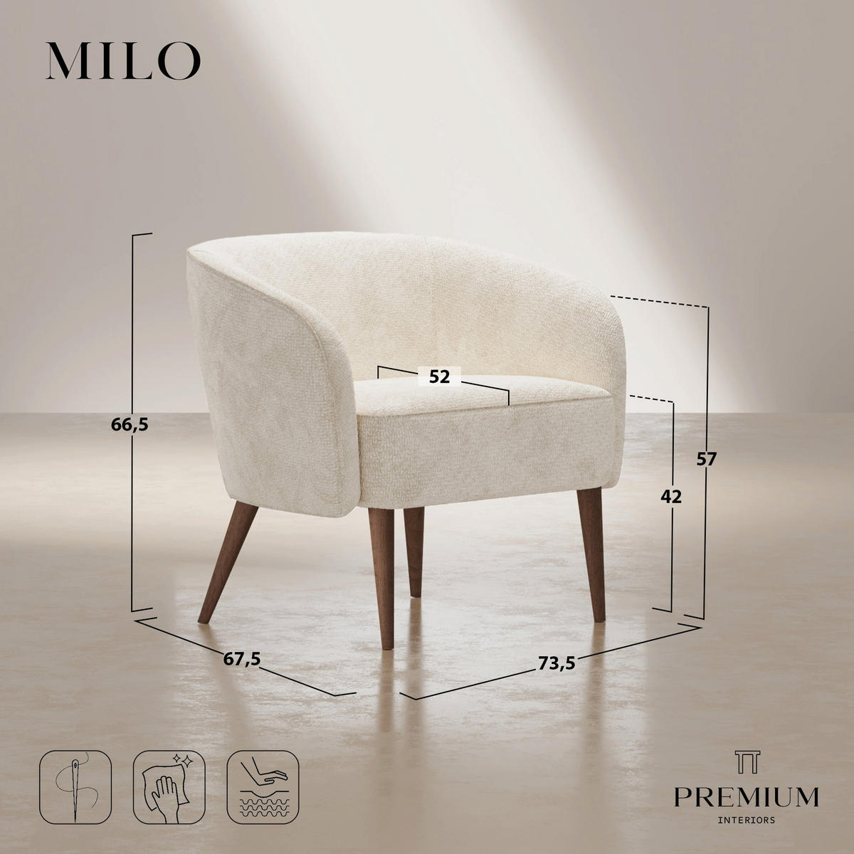 SESSEL MILO Bouclé-Samt Vintage-Grün 73.5cm - Dunkelgrün/Grün, Textil (73.5/66.5/67.5cm) - Premium Interiors