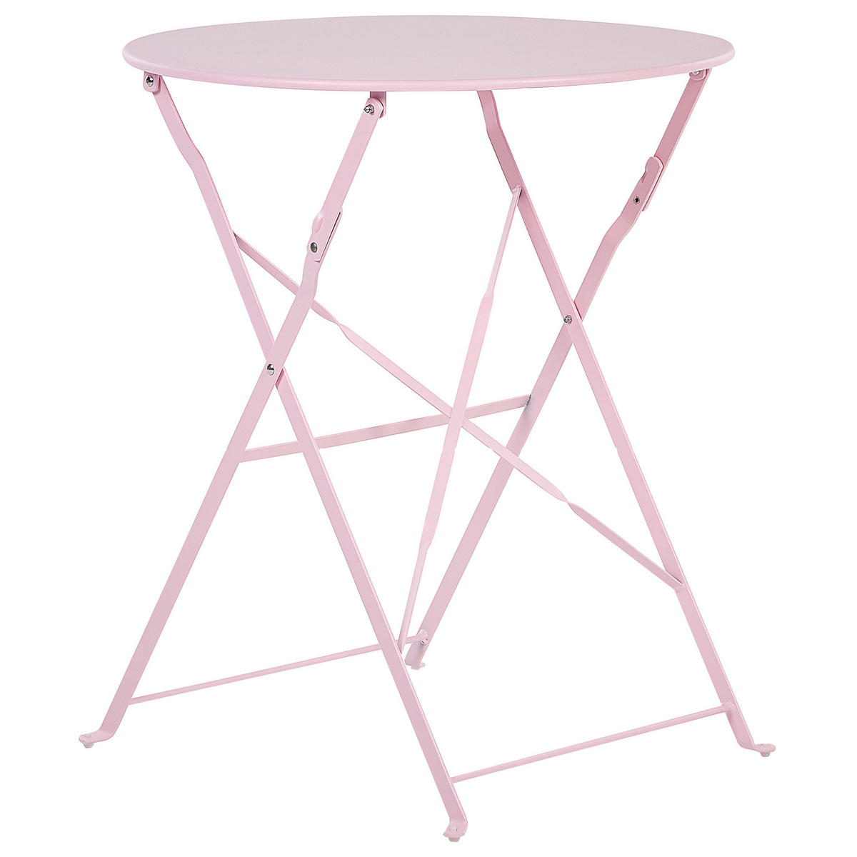 BALKONSET 2-Sitzer pastellrosa zusammenklappbar Fiori - Pink, Metall - Beliani