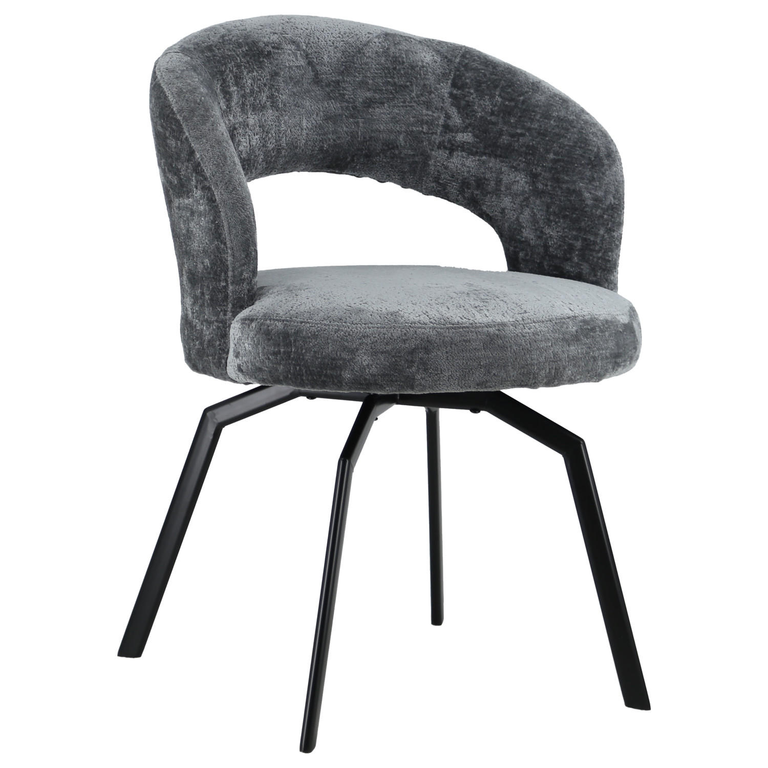 STUHL Ehba Grau - Grau, Textil (59/78.5/58.5cm) - Happy Garden