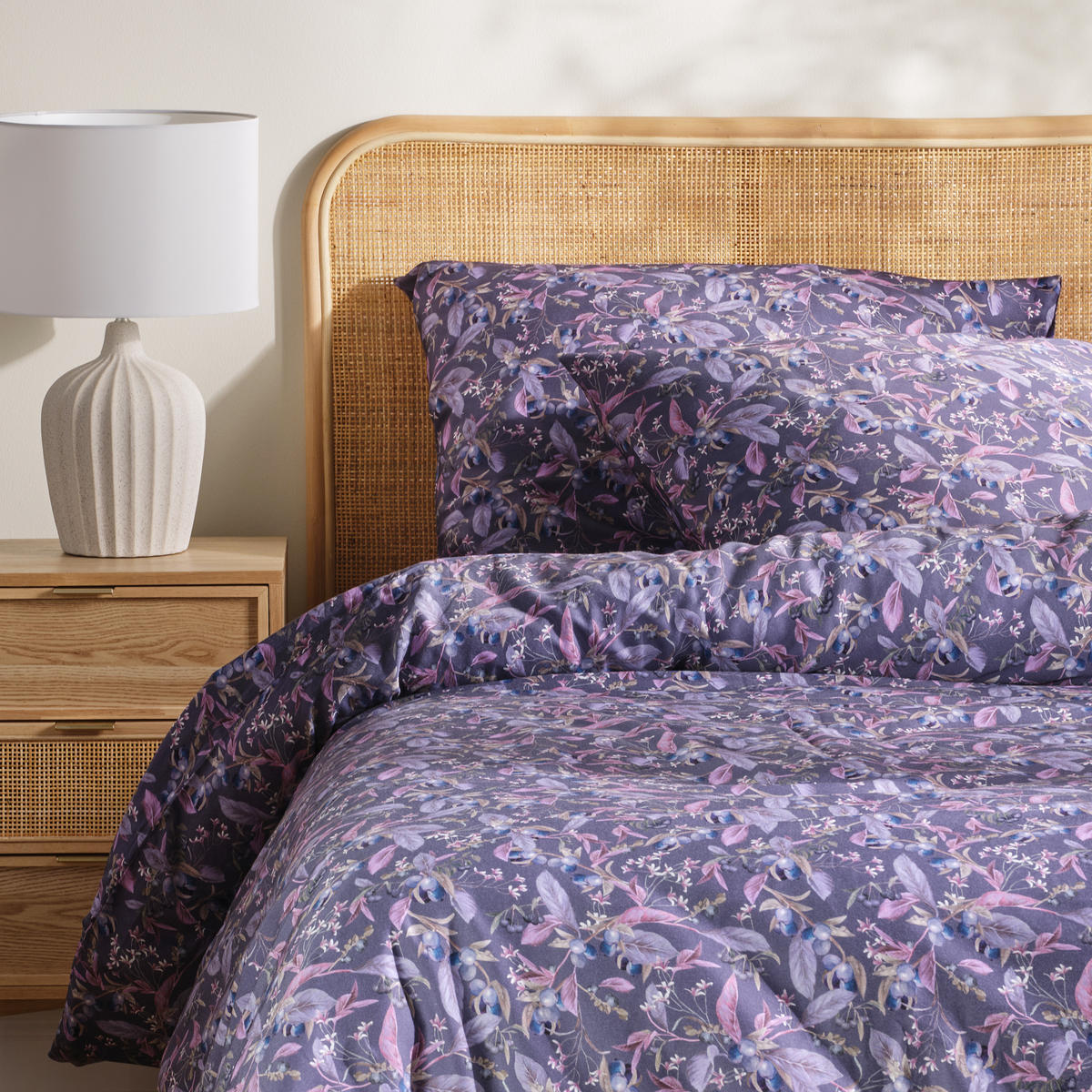 BETTWÄSCHE Veriso - Violett, Textil (200/220cm) - home&you
