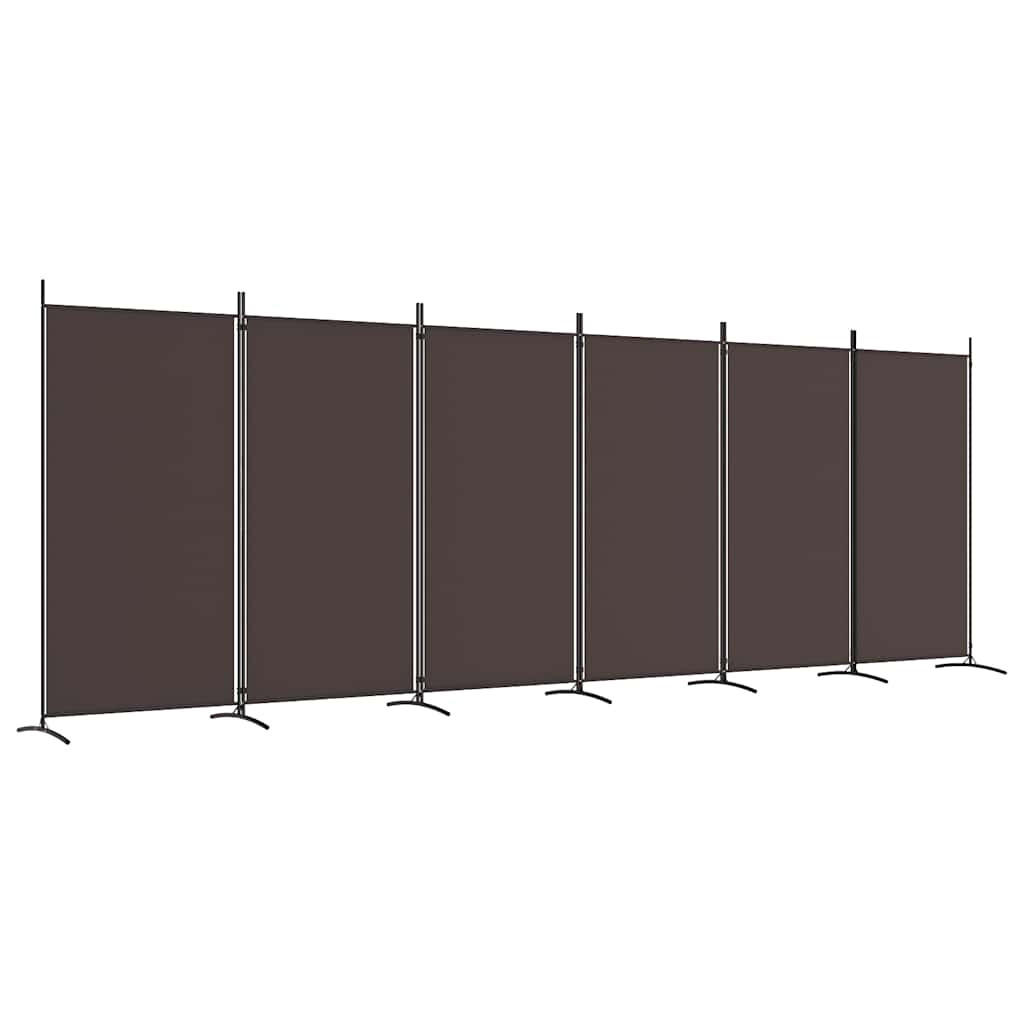 PARAVENT 6-teilig Braun 520/180 Cm Stoff - Braun, Textil (520/180/0.1cm) - vidaXL