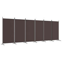 PARAVENT 6-teilig Braun 520/180 Cm Stoff - Braun, Textil (520/180/0.1cm) - vidaXL