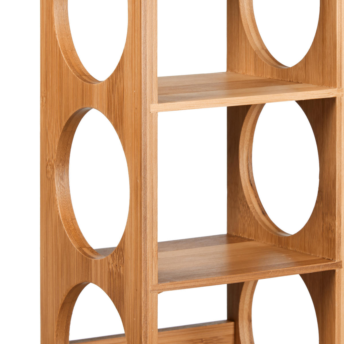 2XWEINREGAL - Hellbraun, Holz (14/53/12cm) - Relaxdays
