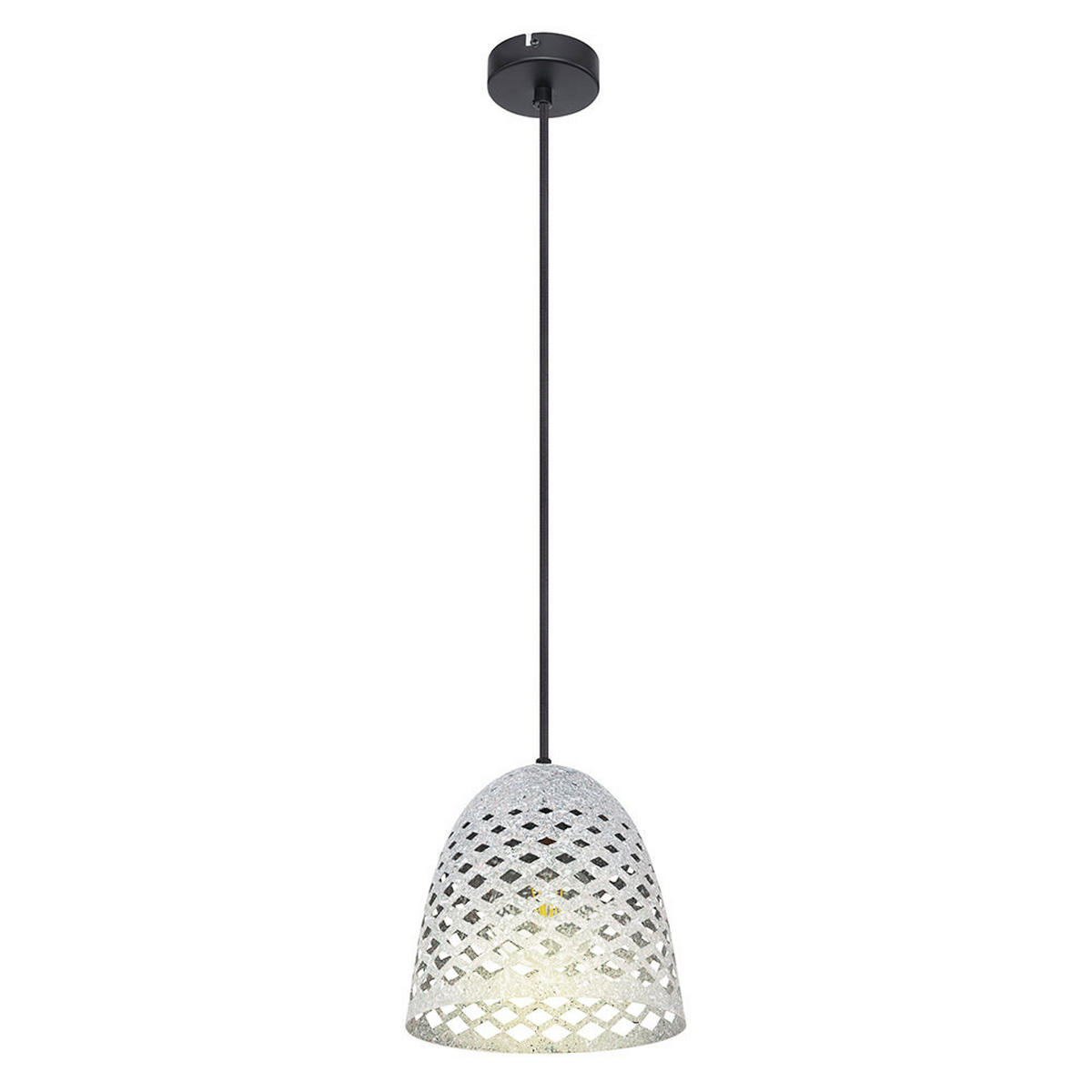 HÄNGELEUCHTE Metall Grau Marmoroptik - Grau, Metall (22/22/120cm) - Globo Lighting