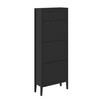 SCHUHSCHRANK Aron Schwarz 60 x 153 cm ,3 Fächer - Schwarz, Holzwerkstoff (60/153/23.5cm) - Vicco