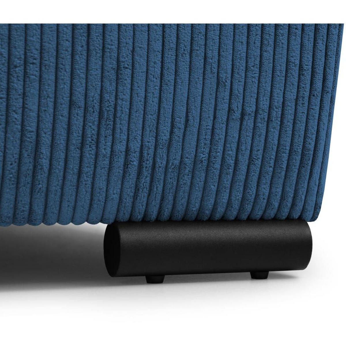 WOHNLANDSCHAFT Benny U dunkelblau - Schwarz/Dunkelblau, Textil/Metall (350/85/186cm) - Beautysofa