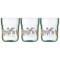 KINDER-TRINKGLÄSER Mio Little Farm 250 ml 3er Set - Grün, Kunststoff (0.25L) - Mepal