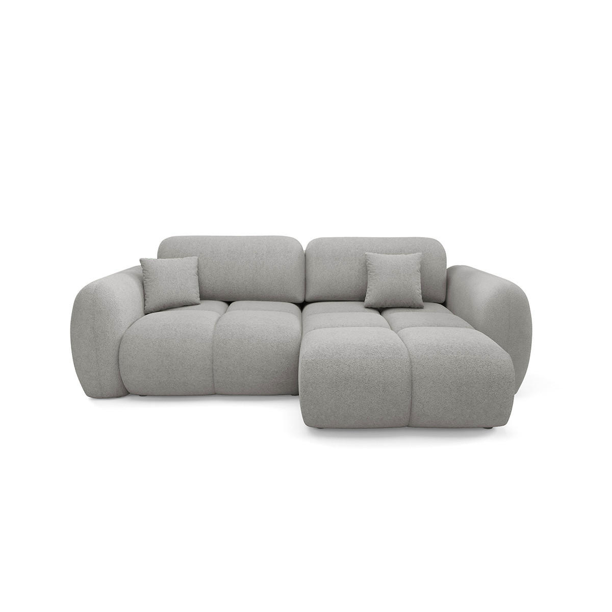 ECKSOFA Livio 3 Sitzplätze Hellgrau - Hellgrau, Holz (270/165cm) - Petits-meubles
