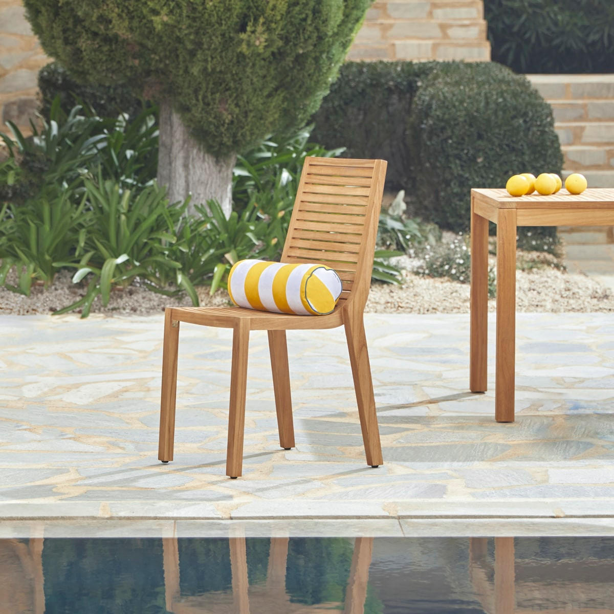 GARTENMÖBEL-SET 3-tlg Téo Natur aus Teak - Naturfarben, Holz - Tikamoon