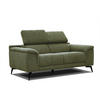 SOFA FIERO 2-Sitzer, olivgrün - Schwarz/Olivgrün, Holzwerkstoff/Textil (170/82/103cm) - Courtois Laville