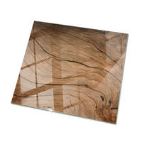 TISCHPLATTE 50x50 cm Naturholz Design - Hellbraun/Braun, Glas (50/50/0.4cm) - TULUP