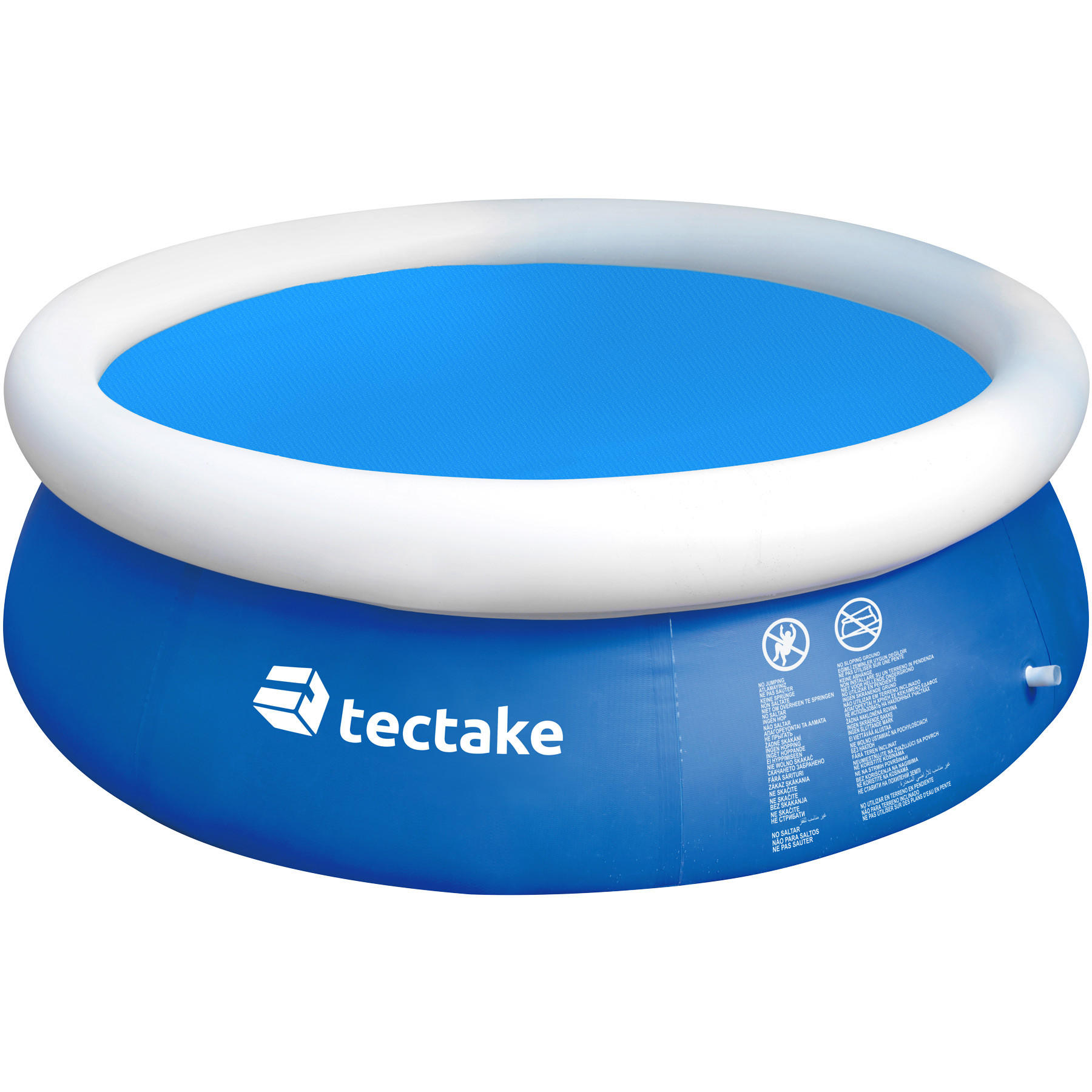 POOLABDECKUNG ,Durchmesser 250 cm,blau - Blau, Kunststoff (250/250cm) - tectake