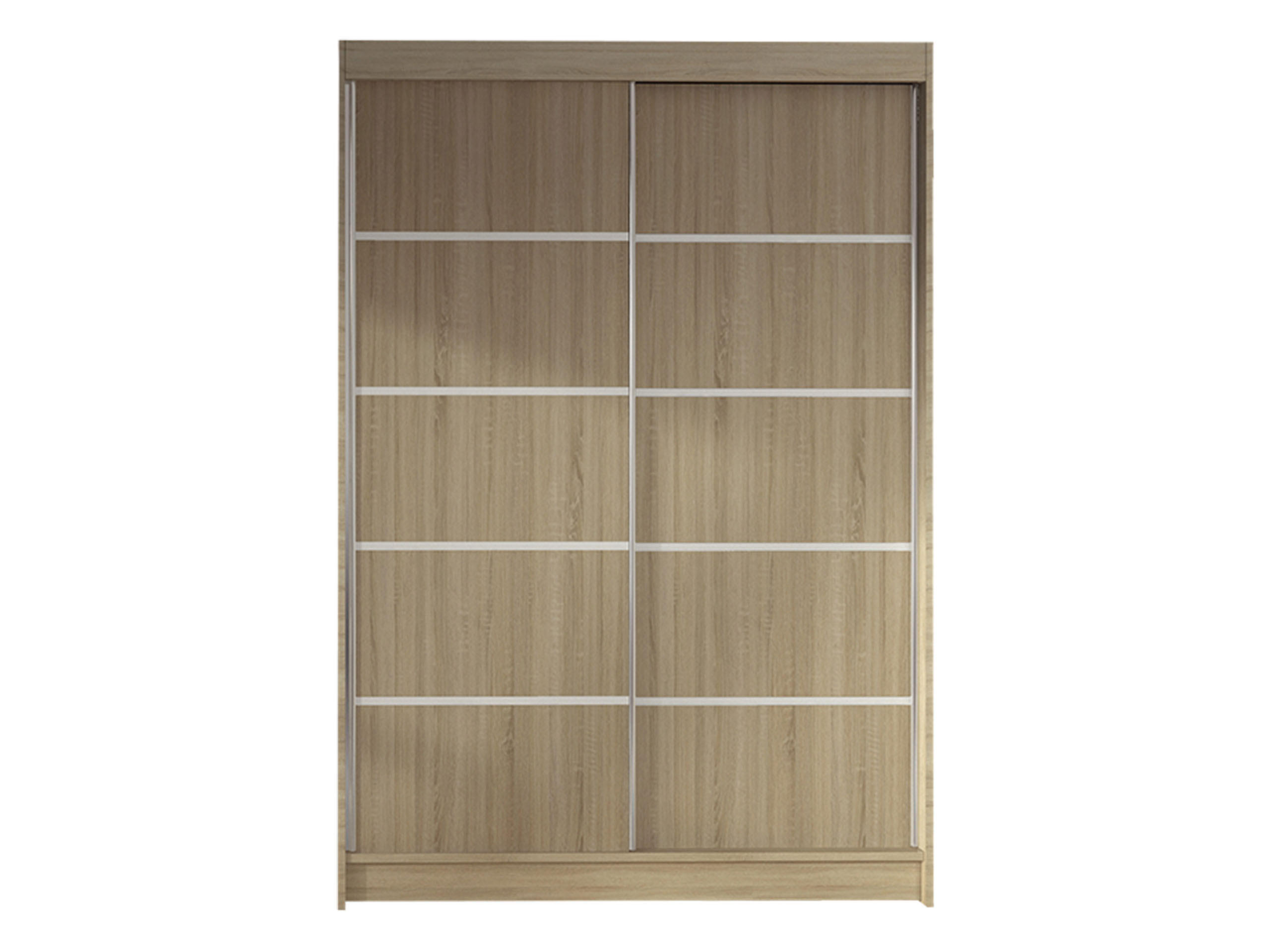 SCHWEBETÜRENSCHRANK Lino IV - Sonoma Eiche, Holzwerkstoff/Metall (120/200/58cm) - MIRJAN24