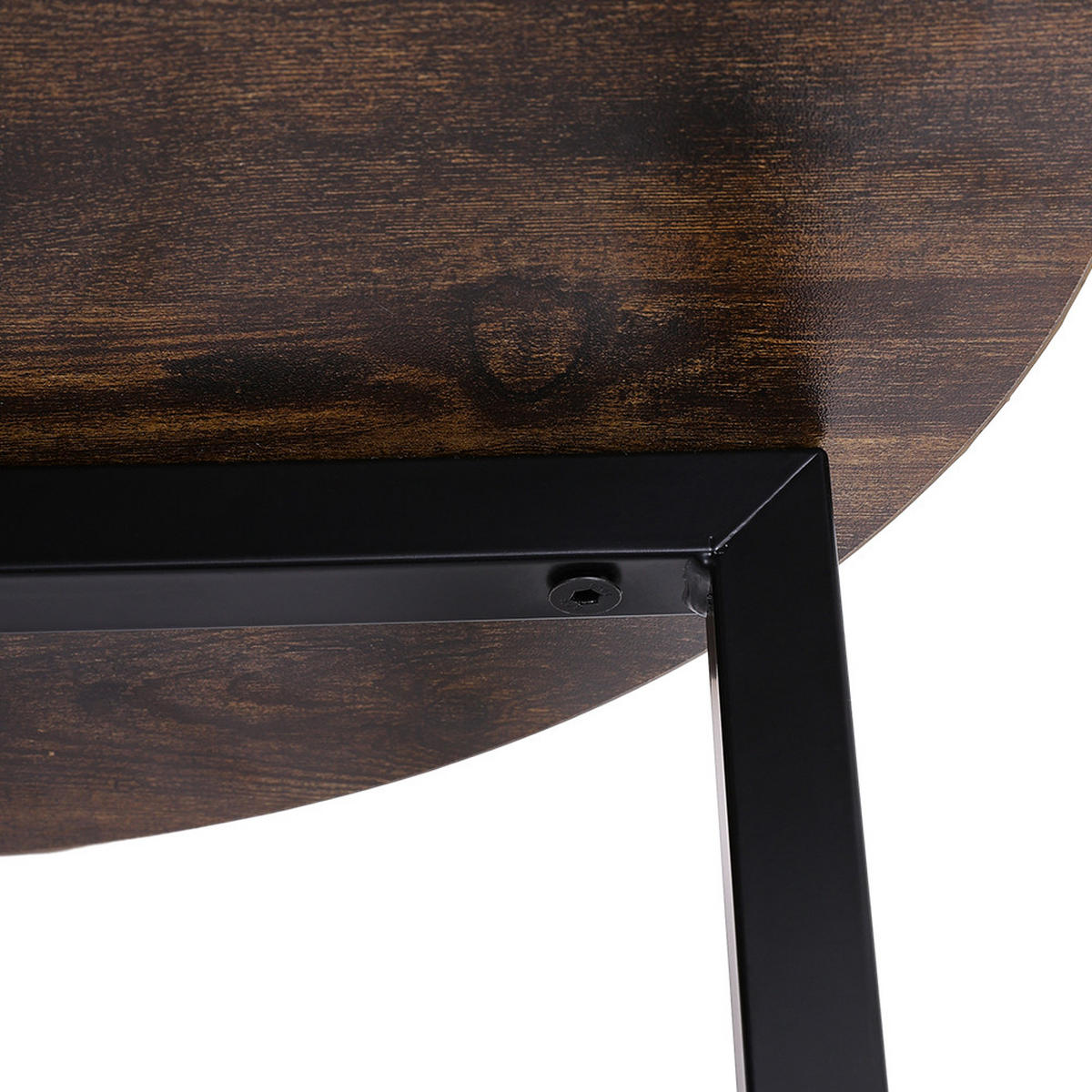 BEISTELLTISCH-SET 2-TLG. Kaffeetisch Braun Schwarz MDF Metall - Schwarz/Braun, Holzwerkstoff/Metall (45/87/48cm) - Livingandhome