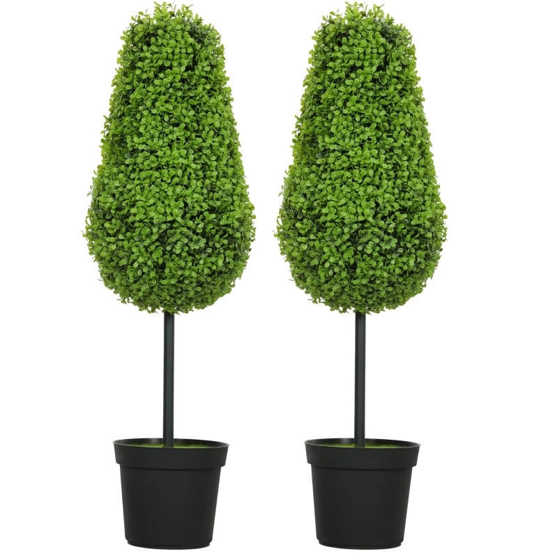 KUNSTPFLANZEN 20/20/90 cm grün aus Kunststoff mit UV-Schutz - Grün, Kunststoff (90cm) - OKWISH