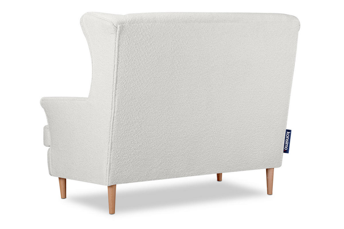 DOPPELSESSEL STRALIS Klassische Stil, weiß - Weiß, Textil (136/106/96cm) - KONSIMO®